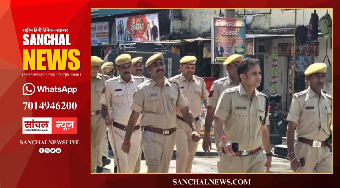 दीपावली पर्व के मद्देनजर देसूरी में पुलिस ने निकाला फ्लैग मार्च: पुलिस ने लोगों को अमन-चैन और कानून व्यवस्था बनाए रखने की अपील की