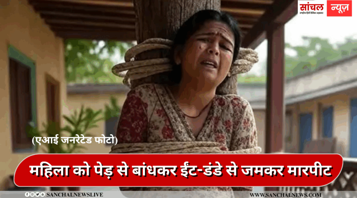 अफेयर के शक में एक महिला को पेड़ से बांधकर ईंट-डंडे से जमकर मारपीट, जख्मों पर नमक छिड़का , हमलावर मां-बेटे मौके से फरार अफेयर के शक में एक महिला को पेड़ से बांधकर ईंट-डंडे से जमकर मारपीट, जख्मों पर नमक छिड़का , हमलावर मां-बेटे मौके से फरार