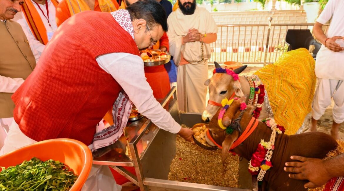 गौशाला में गो-पूजन करने के साथ-साथ नव-निर्मित मंदिर का अवलोकन; गाय व बछड़े के भोजन के लिए 50 व 25 रुपए गौशाला में गो-पूजन करने के साथ-साथ नव-निर्मित मंदिर का अवलोकन; गाय व बछड़े के भोजन के लिए 50 व 25 रुपए