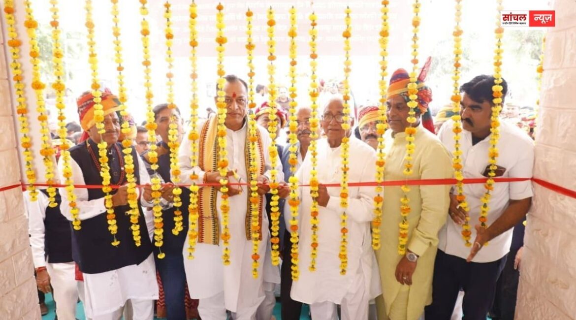 पाली : राजकीय प्रथम श्रेणी पशु चिकित्सालय भवन का पशुपालन मंत्री ने किया लोकार्पण, भामाशाह की मूर्ति का अनावरण