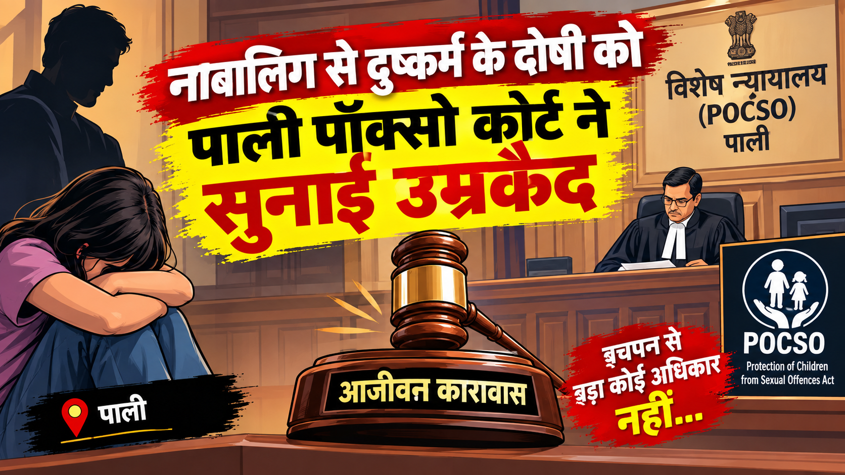 नाबालिग से दुष्कर्म के दोषी को पाली पॉक्सो कोर्ट ने सुनाई उम्रकैद: काम दिलाने का झांसा देकर बाइक पर ले गया था दरिंदा, रातभर बंधक बनाकर की थी हैवानियत नाबालिग से दुष्कर्म के दोषी को पाली पॉक्सो कोर्ट ने सुनाई उम्रकैद: काम दिलाने का झांसा देकर बाइक पर ले गया था दरिंदा, रातभर बंधक बनाकर की थी हैवानियत